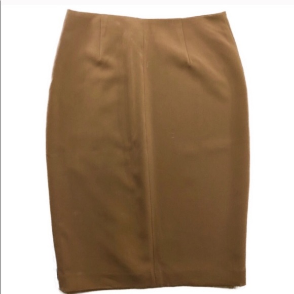 Ann Taylor Black & tan zipper pencil skirt size 6 - Picture 2 of 8